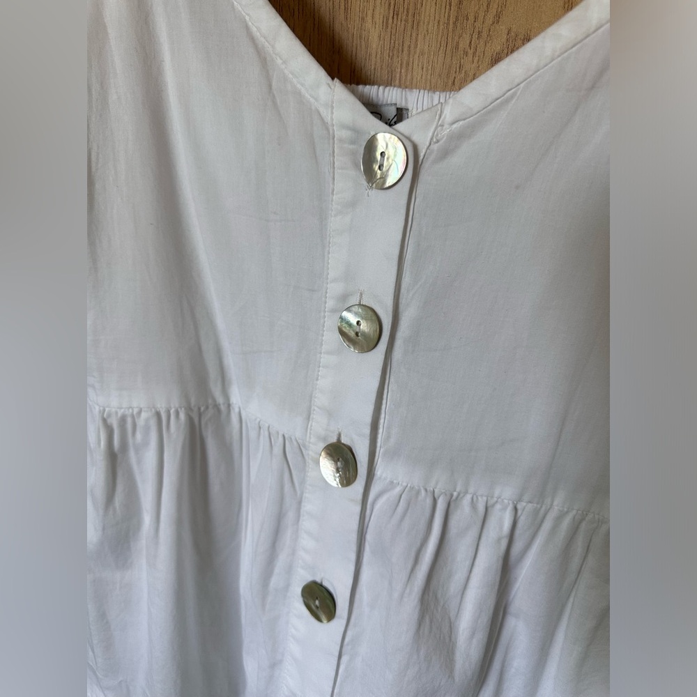 New Rails Violet White Cotton Shell Button Should… - image 7